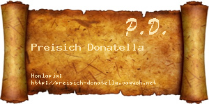 Preisich Donatella névjegykártya